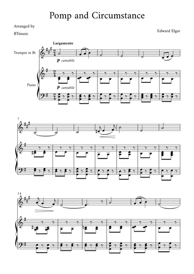 Pomp and Circumstance - Edward Elgar (arr. BTmusic)