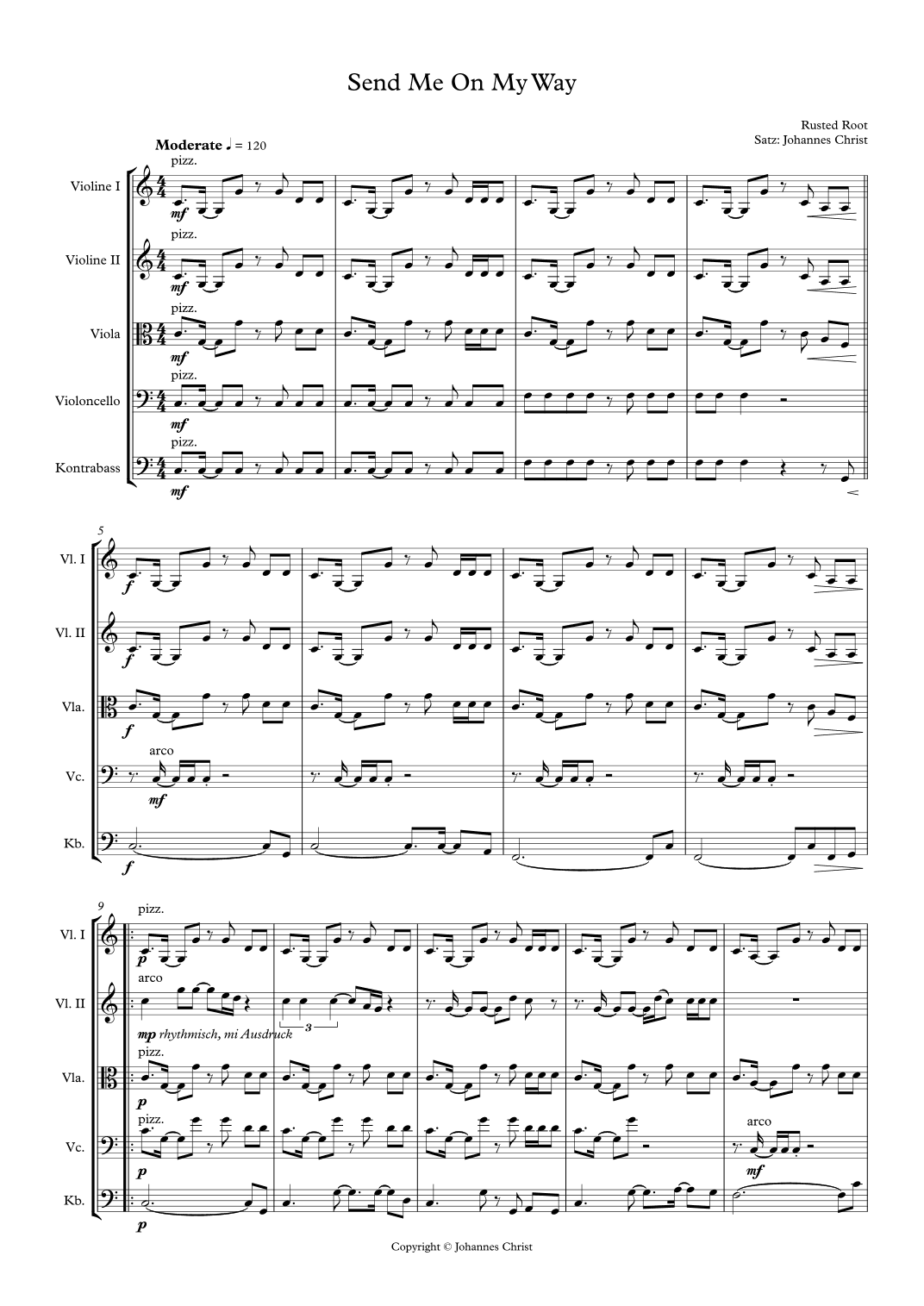 Send Me On My Way (arr. Johannes Christ)