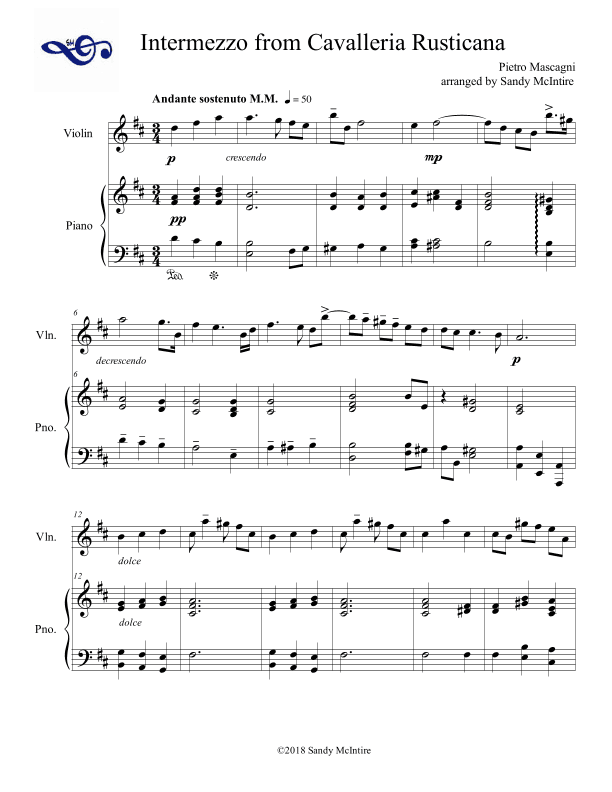 Intermezzo from Cavalleria Rusticana (arr. Sandy McIntire)