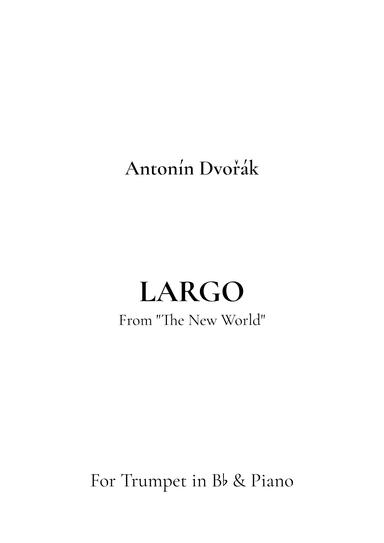 Largo, From Symphony No. 9 "The New World" (arr. Jireh J.)