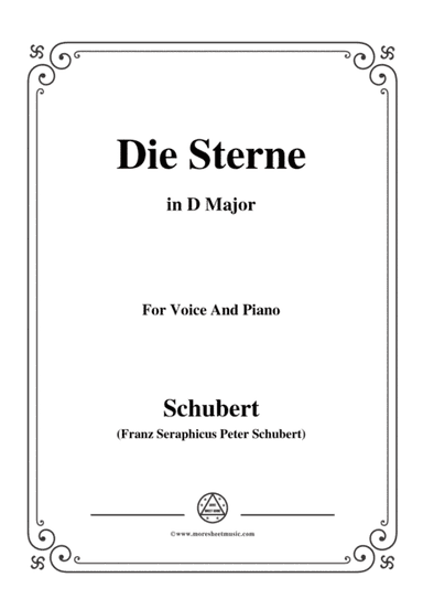 Schubert-Die Sterne,Op.96  No.1,in D Major,for Voice&Piano (arr. MSM)