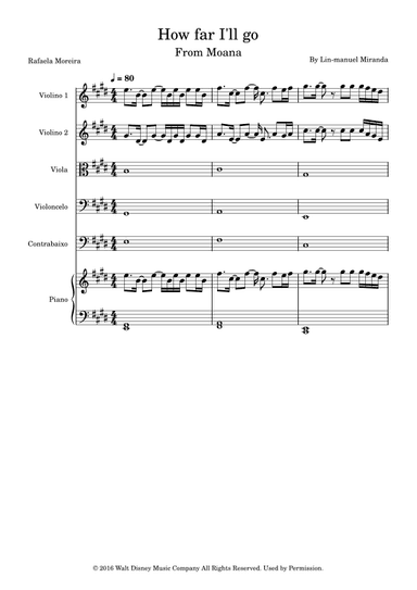 How Far I'll Go (arr. Rafaela Moreira)