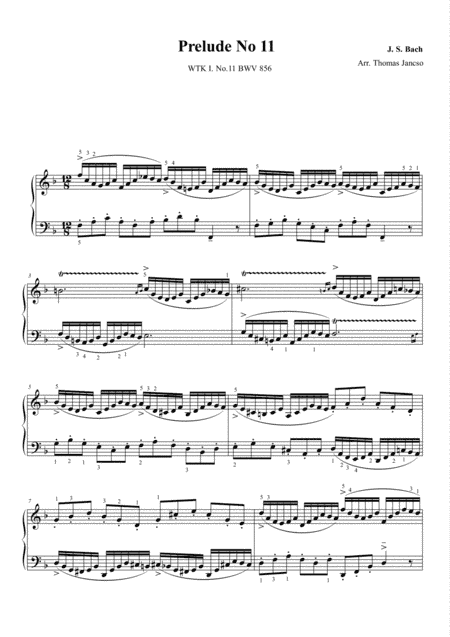 Prelude and Fugue in F major BWV 856 (arr. Thomas Jancso)