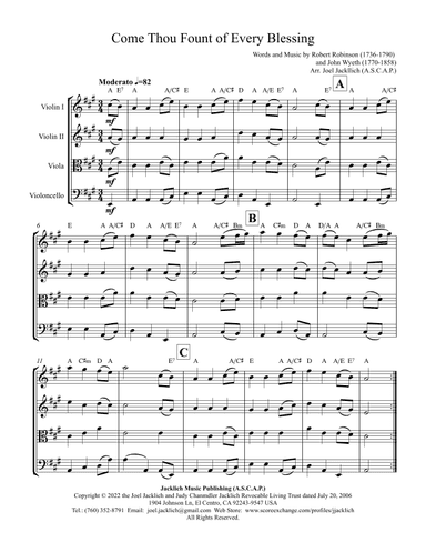 Come Thou Fount of Every Blessing (arr. Joel Jacklich (A.S.C.A.P.))