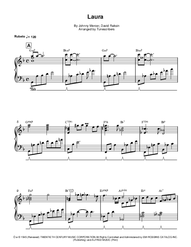 Laura (arr. Tunescribers)