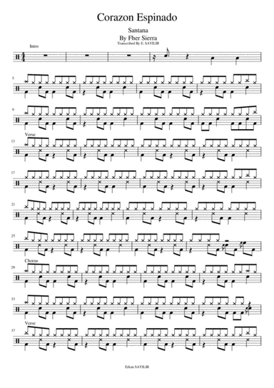 Corazon Espinado (arr. By Fher Sierra)