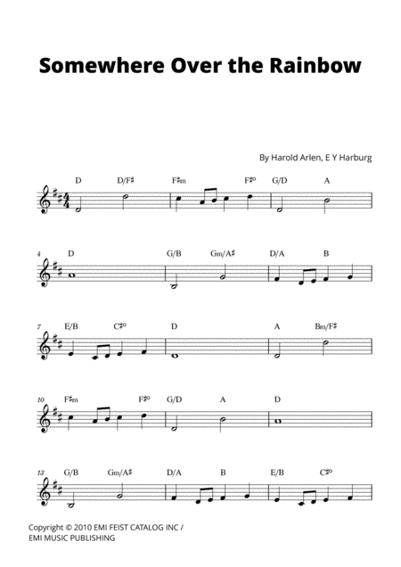 Over The Rainbow (arr. Cadenza Editions)