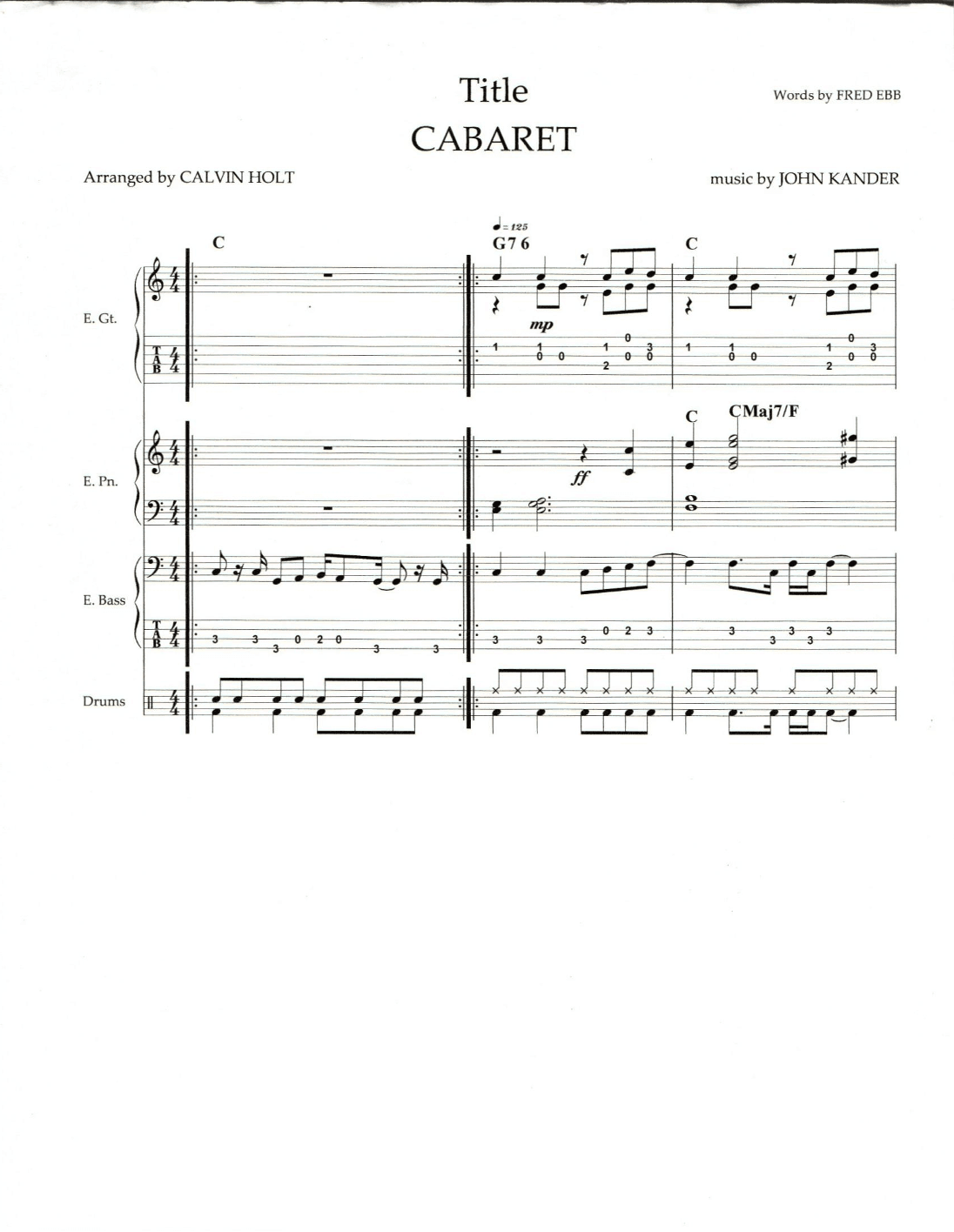 CABRET (arr. Music Science Tech)
