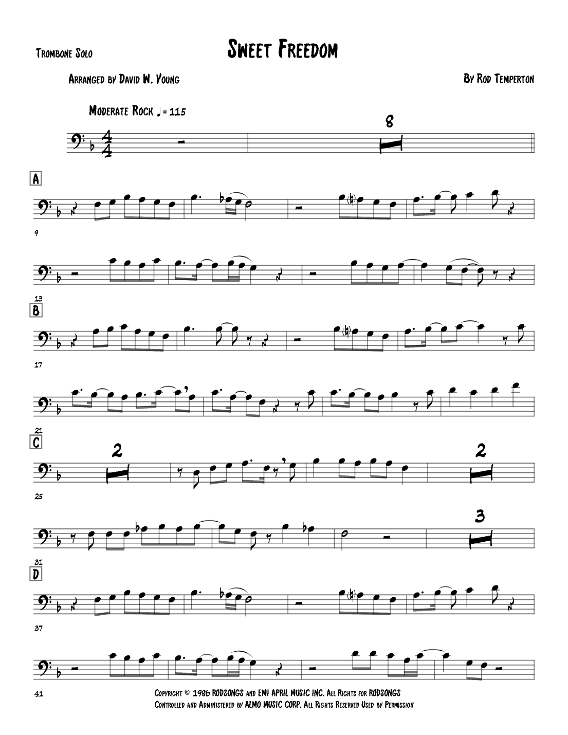 Sweet Freedom (arr. David W. Young)