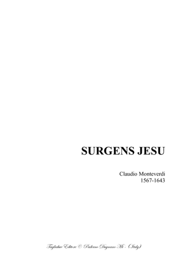 SURGENS JESU - C. Monteverdi - For SAA Choir (arr. Renato Tagliabue)