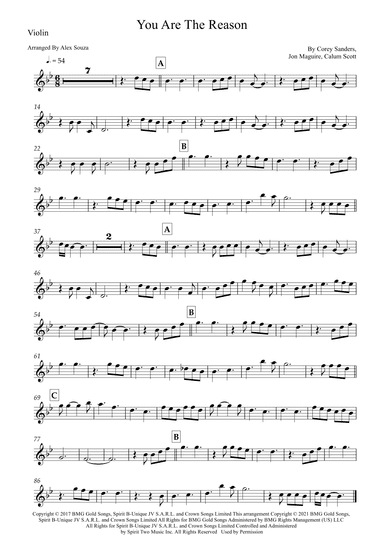 You Are The Reason (arr. Alex Souza)