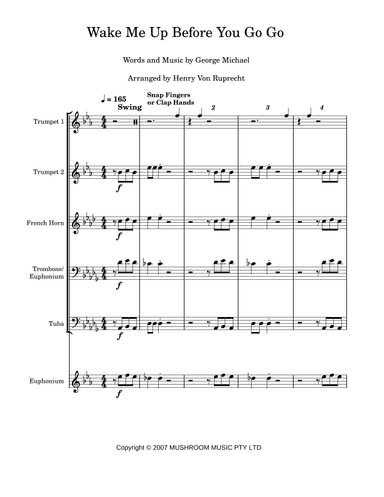 Wake Me Up Before You Yo-yo (arr. Henry Von Ruprecht)