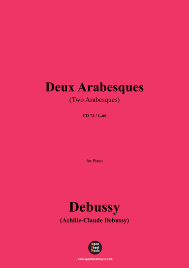 Debussy-Two Arabesques(Deux Arabesques),CD 74;L.66 (arr. OSM Press)