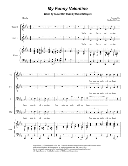 My Funny Valentine (arr. Stephen DeCesare)