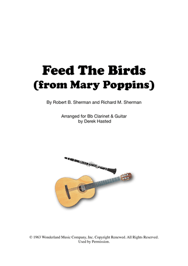 Feed The Birds (tuppence A Bag) (arr. Derek Hasted)