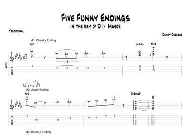 Five Funny Endings (in the key of Db Major)