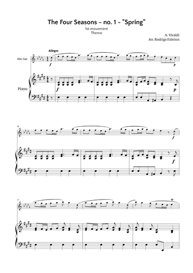 The Four Seasons - Spring (arr. Rodrigo Faleiros)
