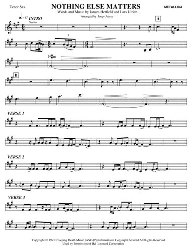 Nothing Else Matters (arr. Jorge Juárez)