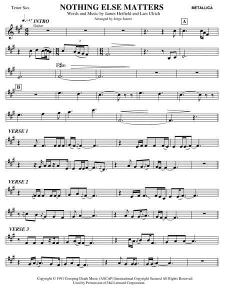 Nothing Else Matters (arr. Jorge Juárez)