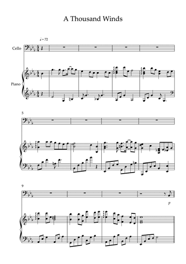 A Thousand Winds for Cello and Piano
