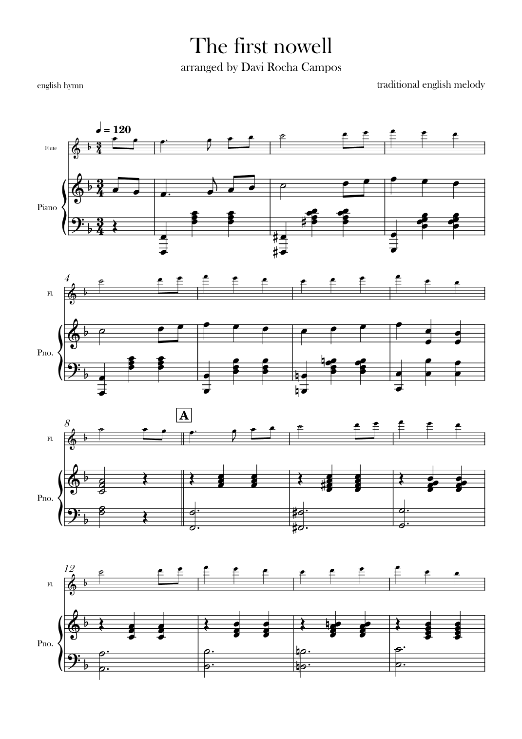 The First nowell (arr. Davi Rocha Campos)