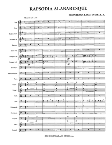 rapsodia alabaresque score