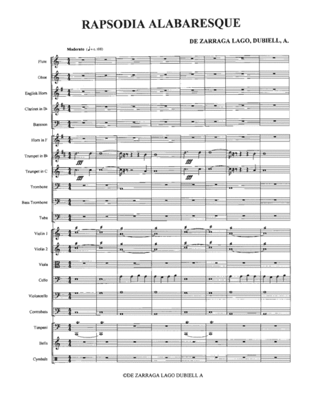 rapsodia alabaresque score