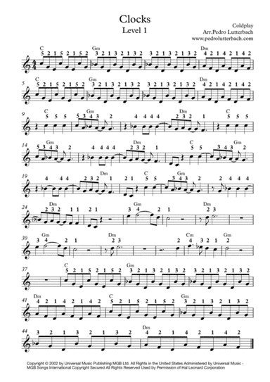 Clocks (arr. Pedro Lutterbach)