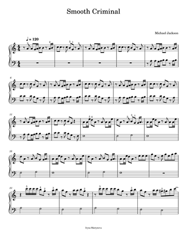 Bad Man (smooth Criminal) (arr. Iryna Martynova)