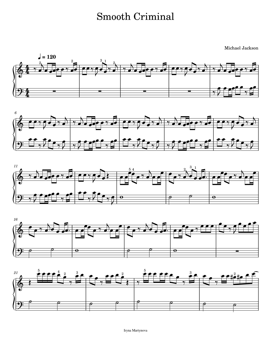 Bad Man (smooth Criminal) (arr. Iryna Martynova)