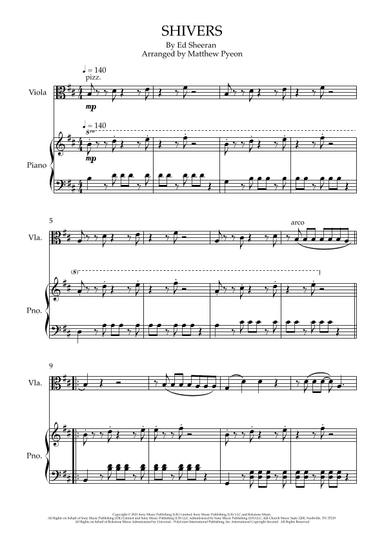 Shivers (arr. Matthew pyeon)