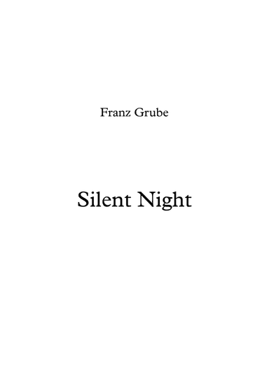 Silent Night (arr. Alberto Caeiro)