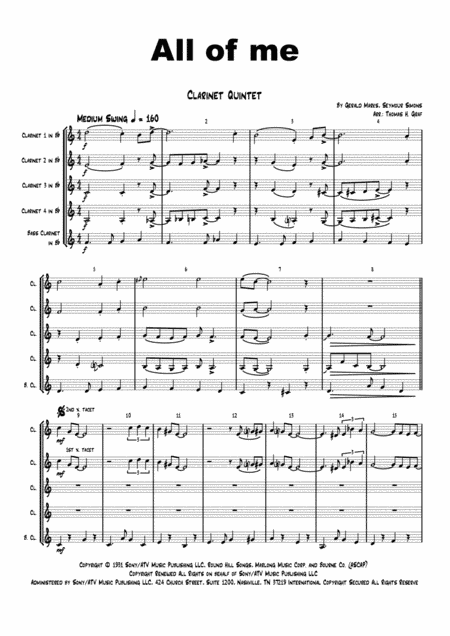 All Of Me (arr. Thomas H. Graf)