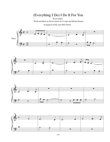 (Everything I Do) I Do It For You (arr. Emily-Jane Hills Orford)