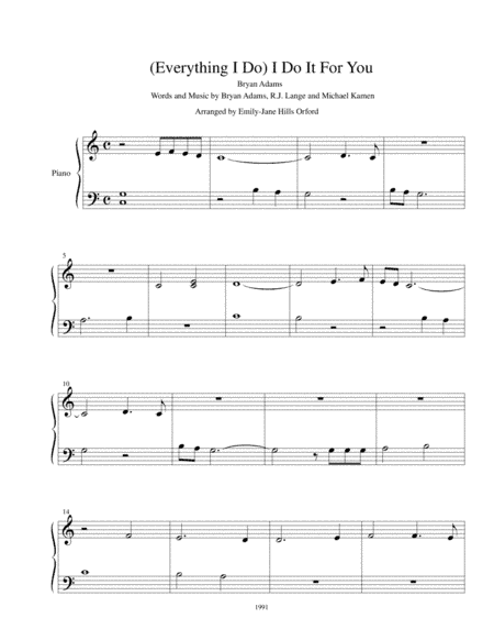 (Everything I Do) I Do It For You (arr. Emily-Jane Hills Orford)