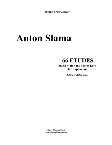66 Etudes in all Major and Minor Keys for Euphonium (arr. Ralph Sauer)