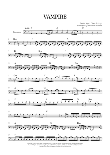 Vampire (arr. Benzaiten Editions)