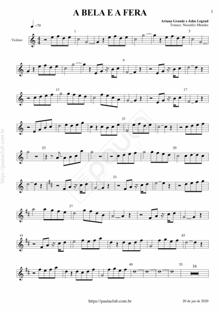 A Flor E A Fera (arr. Neuzélio Mendes)