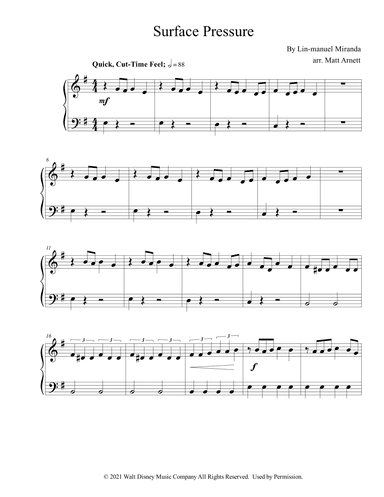 Surface Pressure (arr. Matt Arnett)