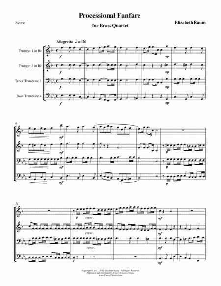 Processional Fanfare for Brass Quartet