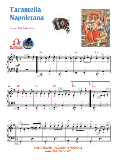 Tarantella Napoletana - EASY PIANO (arr. Andrea Luzi)