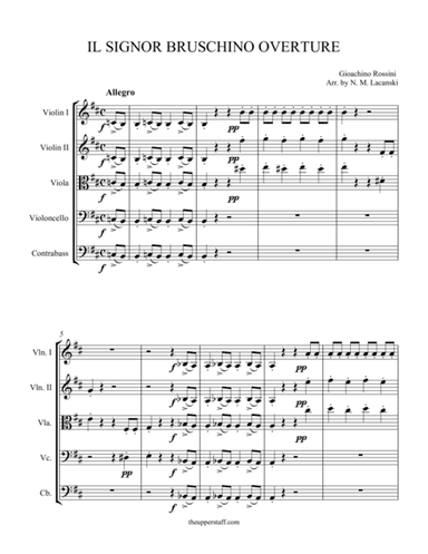 Il Signor Bruschino Overture Themes (arr. Nick Lacanski)