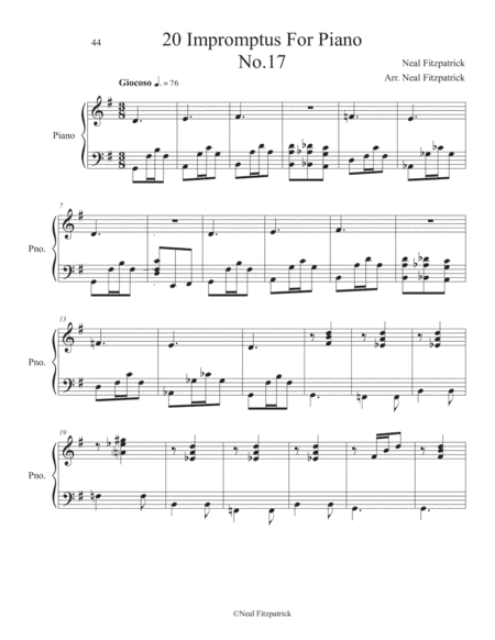 Impromptu No.17 For Piano
