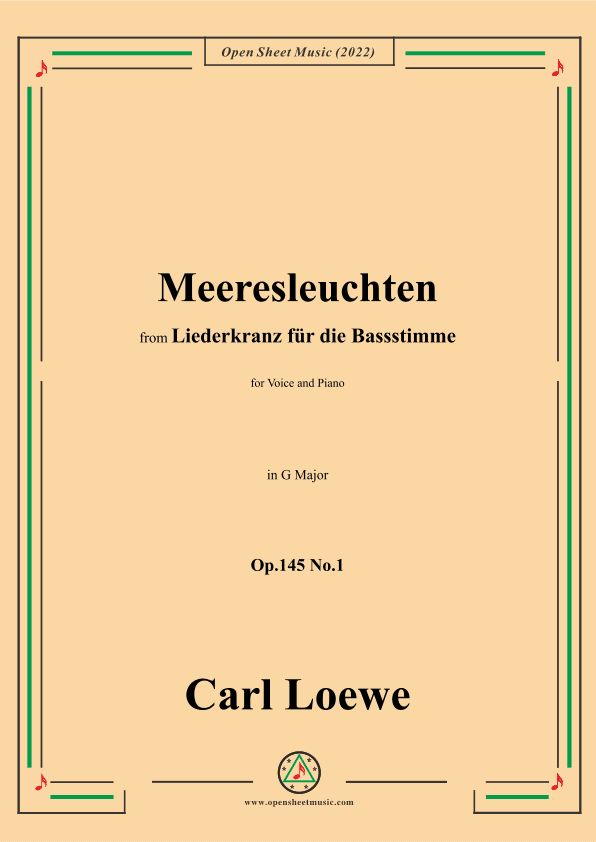Loewe-Meeresleuchten,in G Major,Op.145 No.1 (arr. OSM Press)