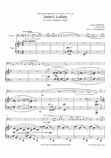 Jimbo's Lullaby - Trombone and Piano (arr. Anne L Christopherson GRSM ARCM)