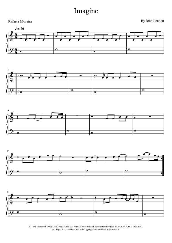 Imagine (arr. Rafaela Moreira)