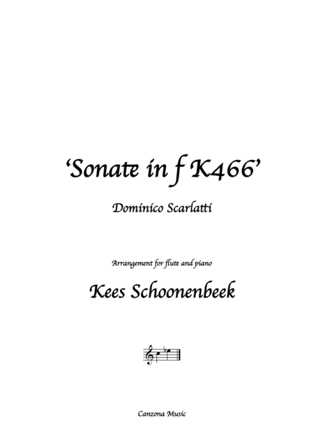 Sonata in f K466 (arr. Kees Schoonenbeek)