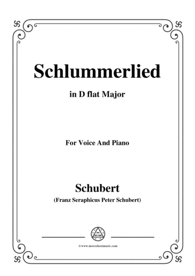Schubert-Schlummerlied,in D flat Major,Op.24 No.2,for Voice and Piano (arr. MSM)