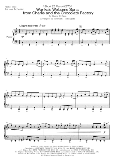 Wonka's Welcome Song (arr. Tsuyoshi Yoroiguma)