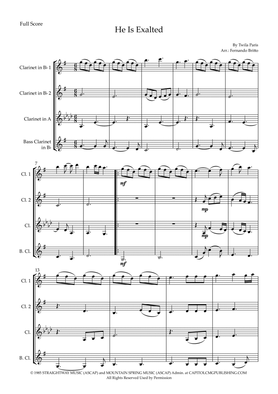 He Is Exalted (arr. Fernando Britto)